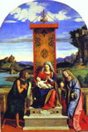 The Virgin and Mary between St. John the Baptist and St. Mary Magdalen.