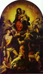 Madonna and Child with St. Sebastian.