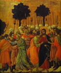 Maestà (back, central panel, detail of): The Seizing of Jesus