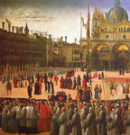 Procession in St. Mark's Square. Detail.