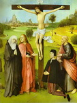 Christ on Cross with Donors and Saints.
