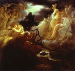 Ossian on the Bank of the Lora, Invoking the Gods to the Strains of a Harp