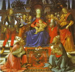 Madonna and Child Enthroned with Four Angels,