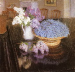 Lilacs and Forget-Me-Nots.
