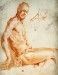 Christ Seated, as a Nude Figure.